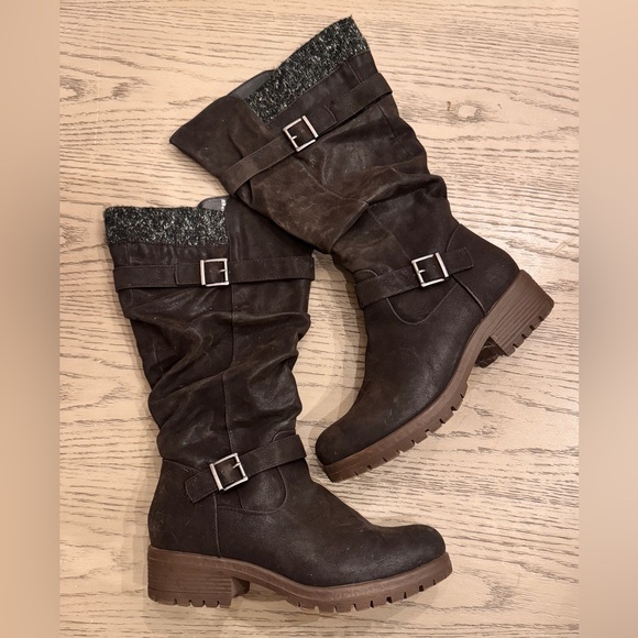 Maurices Brown Buckle Knee-High Boots – Size 9M - Picture 1 of 3